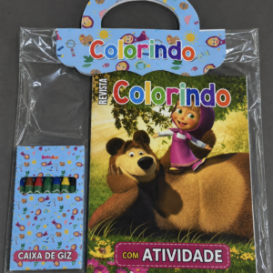 Kit Livro de colorir + atividade + tema de sua escolha + Giz ou Lápis